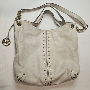 Michael Kors Cream Leather Tote Bag